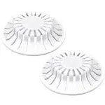 DANCO Universal Bathroom Sink Suction Cup Hair Catcher Strainer and Snare | for Pop-Up Stoppers | White | 2 Pack (10769)