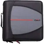 Case-it Mighty Zip Tab Zipper Binder, 3&#034; O-Ring with 5-Color tabs, Expanding ...