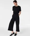 Spanx AirEssentials Cropped Wide Leg Jumpsuit-Black L