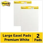 Post-it Self-Stick Easel Pads, 25 x 30, White, 30 Sheets, 2/Carton