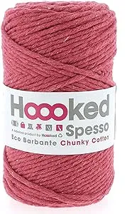 Hoooked Spesso Chunky Cotton Macrame Yarn-Coral