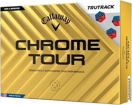 Callaway Chrome Tour TruTrack Yellow Golf Balls