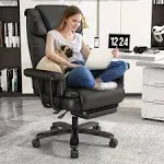 GYI Big and Tall Office Chair 400LBS with Wide Seat and Arms, 160° Reclining Off