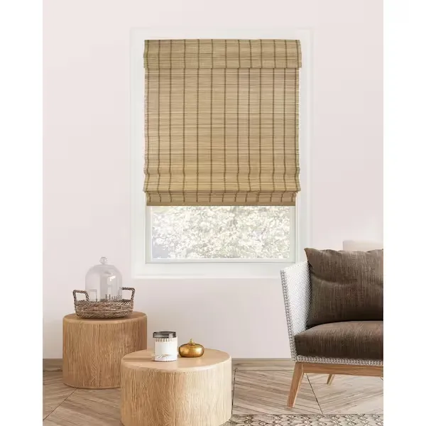 CHICOLOGY Bamboo Roman Shades - Customer Favorite Light Filtering Blinds for Windows, Premium Quality, Ideal for Home, Deer Brown, 36" W X 64" H