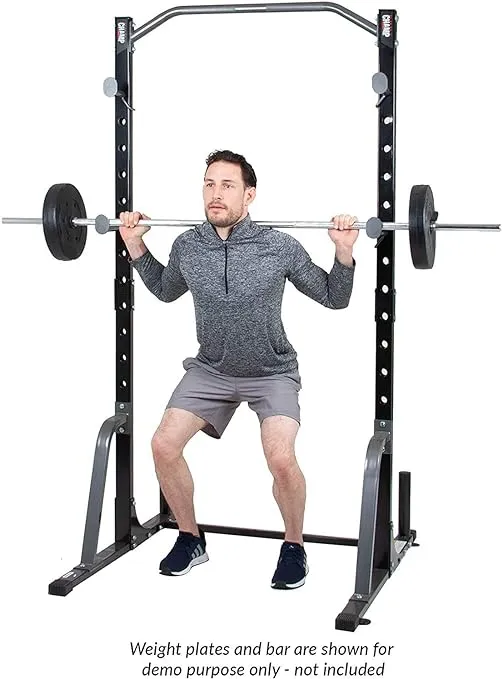 Body Champ PBC530 Power Rack System with Olympic Weight Plate, 46" Wide, Max. Weight 300 Lbs.