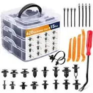 635Pcs Car Push Retainer Clips &amp; Auto Fasteners Assortment -16 Most Popular Size