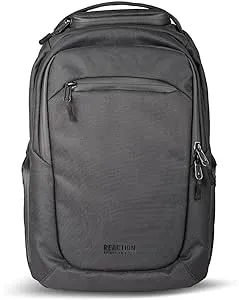 Kenneth Cole REACTION Abrasion-Resistant Parker Laptop Backpack, Black