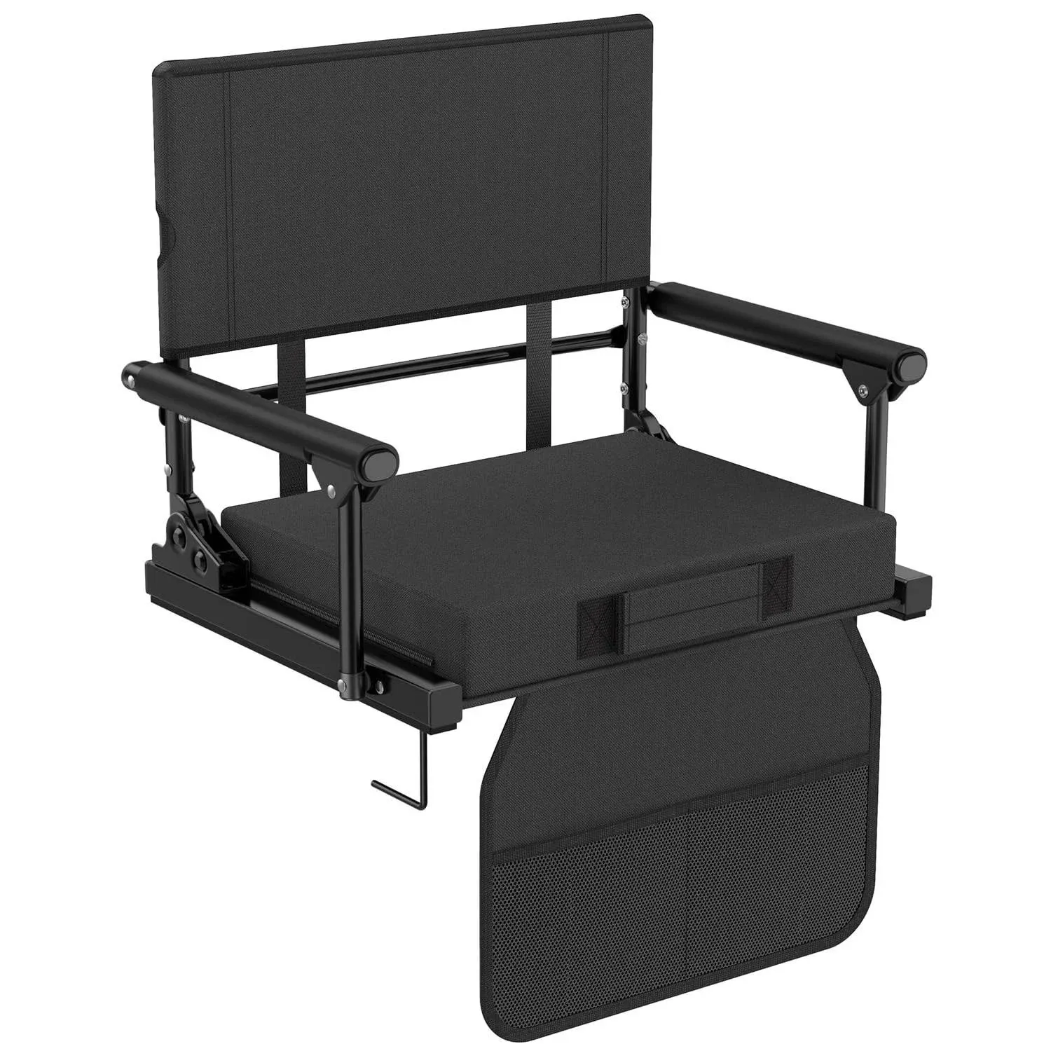  Stadium Seats for Bleachers with Back Support, 600 Lbs Rated with Black