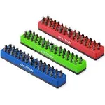 3PCS 1/4 Magnetic Hex Bit Holder 43 Holes Bit Storage with Strong Magnetic ...