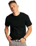 Hanes Beefy-T Unisex Pocket T-Shirt, 2-Pack - Black - Size S