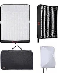 Falcon Eyes Bi-Color RX-18TD Kit Bi-Color Flexible LED Photo Light + RX-18OB Extended Softbox + RX-18SBHC Honeycomb Grid Softbox