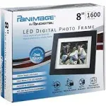 Pandigital Panimage 8&#034; LED Digital Photo Frame 1600 Images Wood Frame