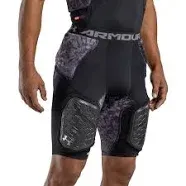 NEW Under Armour Mens L Gameday Pro5 Pad Girdle Black Camo Compression Shorts