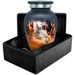 Trupoint Memorials Running Free Horses Small Keepsake Urns for Human Ashes - Qnt