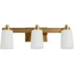 Robert Stevenson Lighting Sullivan Park Frosted Glass & Metal 3-Light Vanity