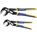 Vise Grip (Irwin) 1802532 2 Piece GrooveLock 8in and 10in Straight Jaw Pliers Set