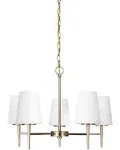 Sea Gull Driscoll 25 1/4&#034;and 17 3/4&#034; Satin Bronze Finish 5 Light Chandelier