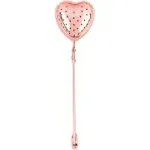 Pinky Up Heart Shaped Tea Ball, Reusable Loose Leaf Tea Infuser, Brew Tea with Ease, Stainless Steel, Rose Gold