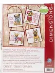 New ! Dimensions &#034;Christmas Pups&#034; Counted Cross Stitch Ornament Kit #70-08972 FS