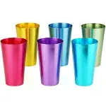 Aluminum Water Tumblers Set of 6 16oz (Large) Color Different Children And Adult