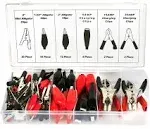 60 Pc Alligator Clip Assortment Set Test Lead Electrical Battery Clamp Connect