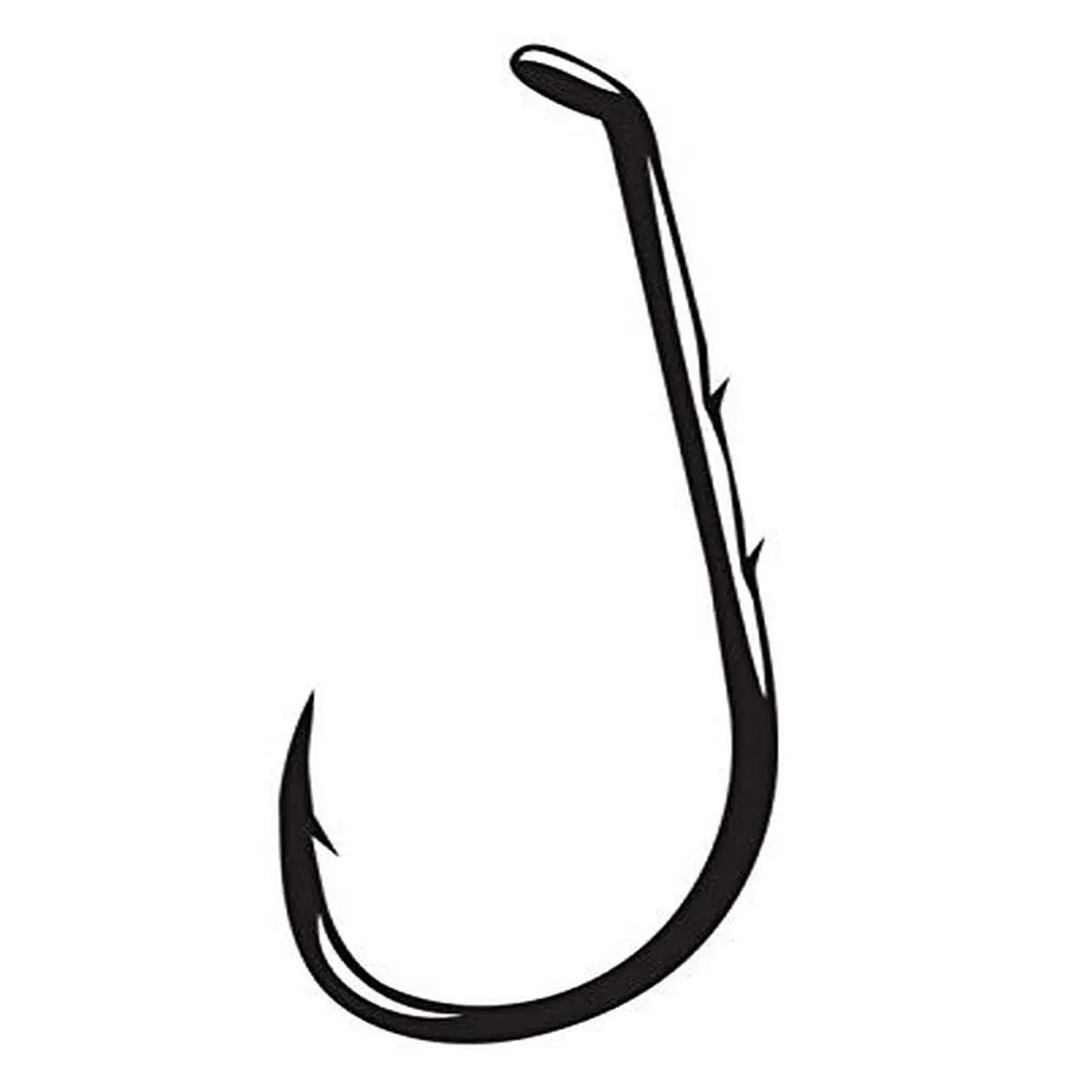 Gamakatsu Baitholder Hook 3/0 Needle Point Offset NS Black 25pk