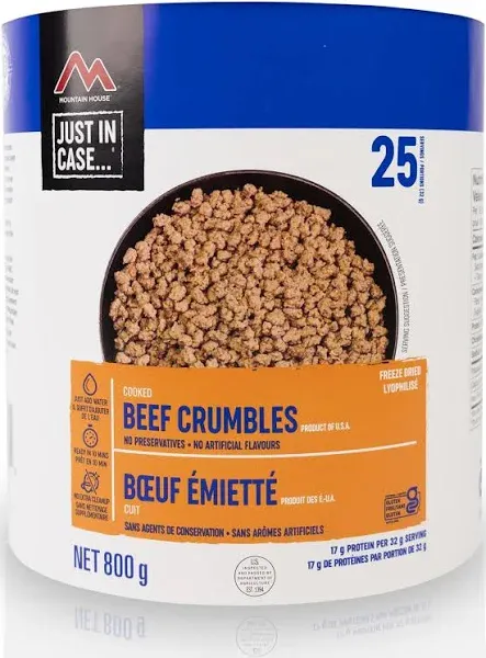 Cooked Ground Beef Freeze Dried Survival &amp; Emergency Food #10 Can Gluten-Free