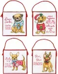 Dimensions Counted Cross Stitch Kit Christmas Pups Ornaments (14 Count)