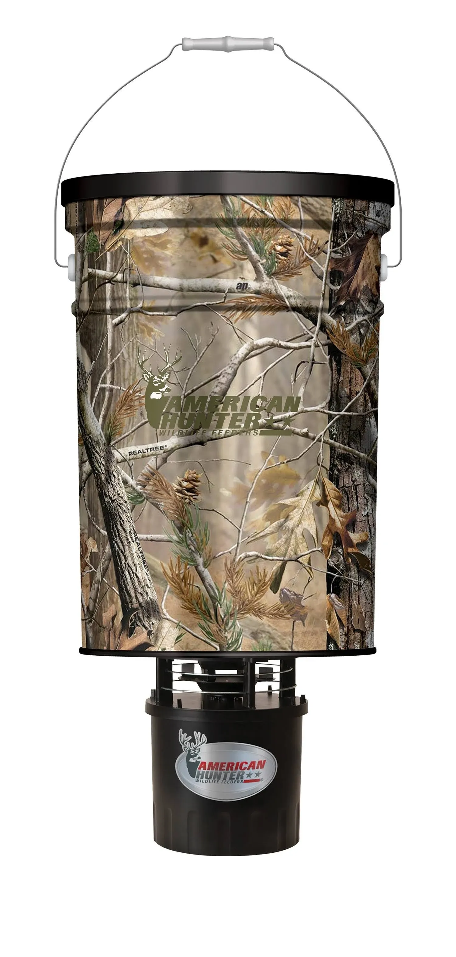 American Hunter 50 LB Hanging Feeder | Hunting Durable Lightweight Camo Metal...