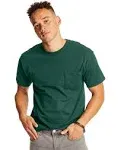 Hanes Beefy-T unisex Pocket T-Shirt, 2-Pack - Green - Size S