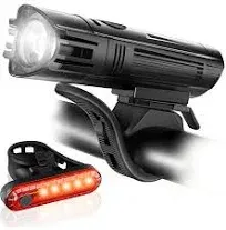 Ultra Bright USB Rechargeable Bike Light Set - Front &amp; Back Lights- 4 Light Mode