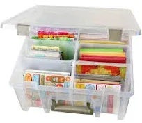 Portable Art Supplies Organizer with 8 Removable Compartments and Smart Closure