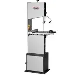 VEVOR Band Saw, 14-Inch, 480-960 RPM Continuously Viable Benchtop Bandsaw, 1100W 1-1/2HP Motor, with Optimized Work Light Workbench Stand Cabinet Assembly and Miter Gauge, for Woodworking