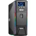 Tripp Lite Pure Sine Wave Gaming UPS Battery Backup, 600VA 360W 120V, Detachable LCD, Automatic Voltage Regulation, USB, RGB LED Lights, 3-Year Warranty & $250K Insurance (SMART600PSGLCD)