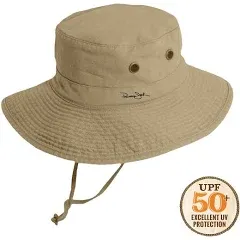 Panama Jack Marina Bay Boonie Hat With Chin Strap, Side Vents, Size Large/X-Lrg