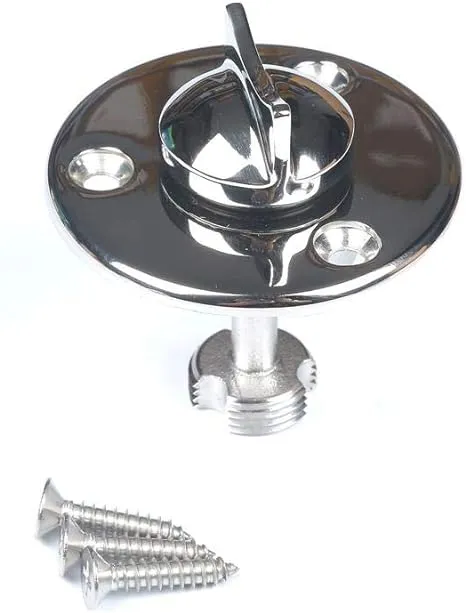 Garboard Drain Plug,Stainless Steel Marine Boat Plug Fits 1.21" Hole W/Screws