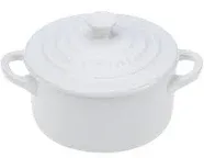 Mini Round Cocotte In White