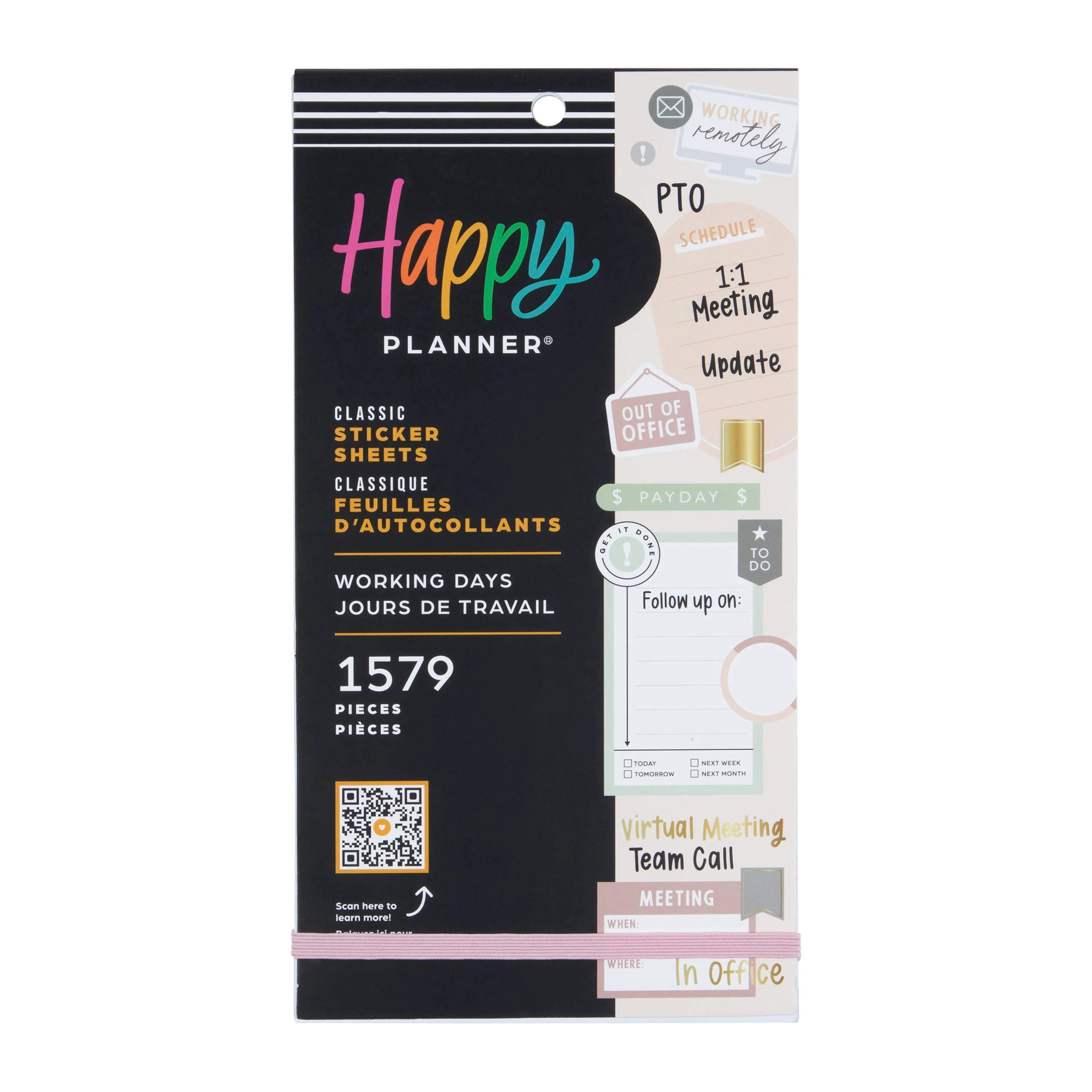 Happy Planner Sticker Pack for Calendars, Journals, and Planners, Easy-Peel Stickers and Scrapbook Accessories, Seasonal Classic Theme, Classic Size, 30 Sheets, 1,579 Total Stickers