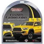 Cowles Custom - 12 Feet of Carbon Fiber Style Molding - 1 Inch Wide Flexible PVC Attaches with 3M Tape CAR/Truck/SUV/RV Universal Fit Exterior Bumper Window Ground Effects Body Side Decorative Molding