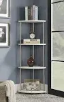 Convenience Concepts 4-Tier Corner Shelf, White