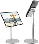 Tablet Stand for Desk, Tablet Stand Phone Holder Adjustable Height Compatible...