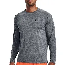 Men's Under Armour UA Tech 2.0 Long Sleeve Shirt - Black 3XL