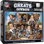 MasterPieces 500 Piece Sports Jigsaw Puzzle for Adults - NFL Dallas Cowboys All-Time Greats - 15x21