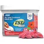 Camco TST MAX Camper/RV Toilet Treatment Drop-INs | Control Unwanted Odors &amp; Bre