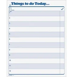 Tops Things to Do Today Daily Agenda Pad, 8.5 x 11, 100 Forms