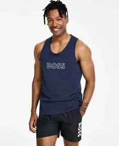 Boss Cotton Tank Top with Outline logo