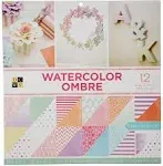 American Crafts Card Stock, 12x12 Watercolor Ombre Premium Printed Cardstock