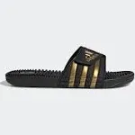 Adidas Men's Adissage Slides, Size 9, Black/Gold