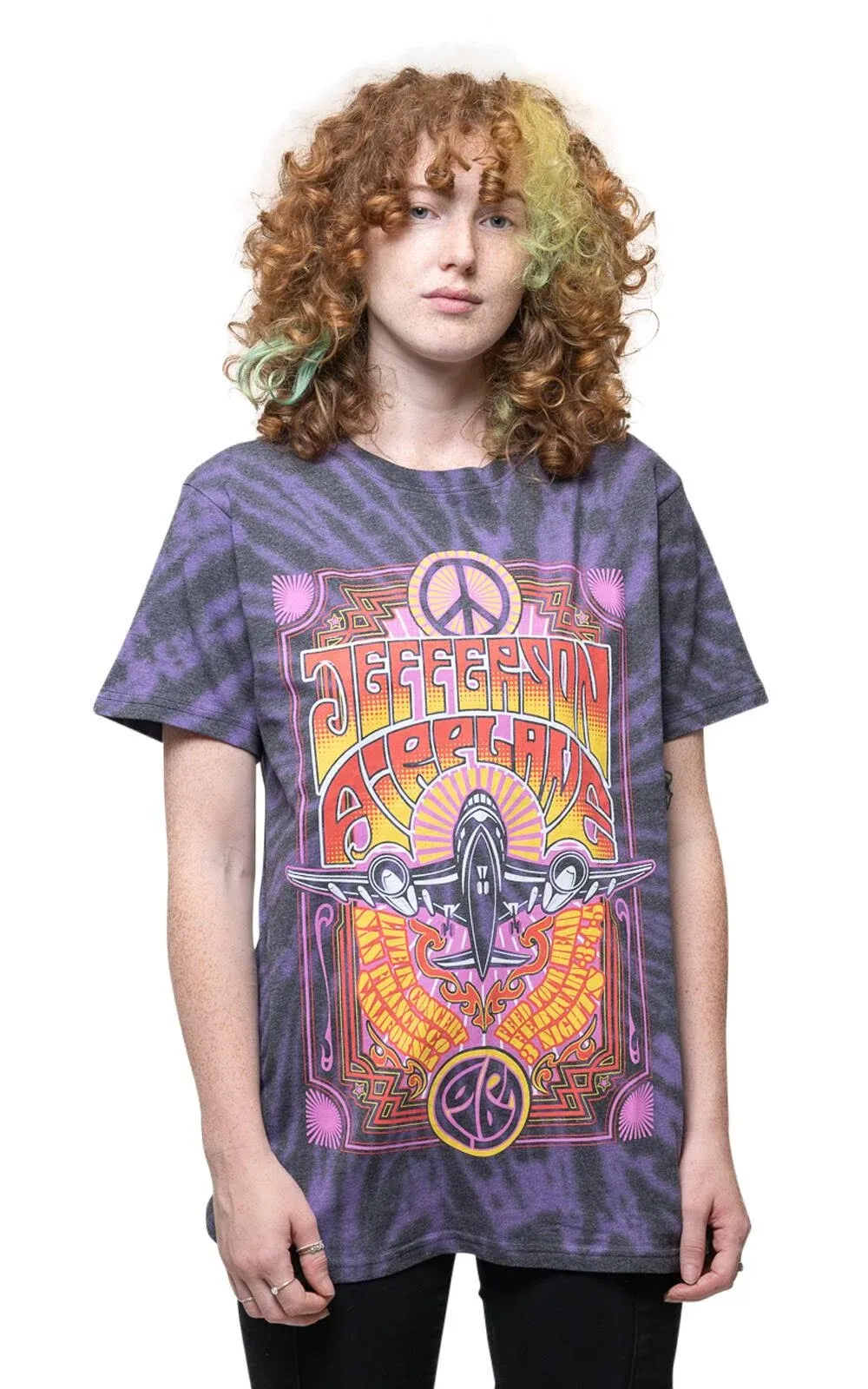 Jefferson Airplane T Shirt Live in San Francisco Official Unisex Tie Dye Purple