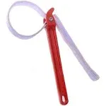 12 Inch Handle Strap Wrench, Adjustable Anti-sliding Pipe Wrench, Oil Filter Strap Wrench, Double Layered Thickened Nylon Strap (Red)